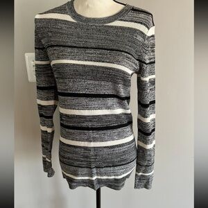 Banana Republic Black and White Striped Sweater